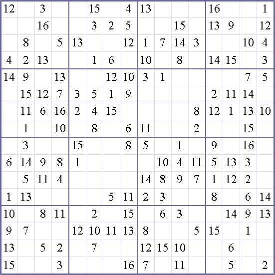 Sudoku Weekly - easy Puzzle