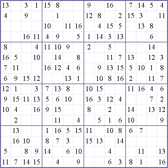 Sudoku Weekly - easy Puzzle