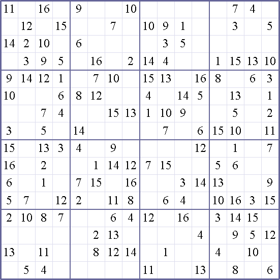 web sudoku medium puzzle answers