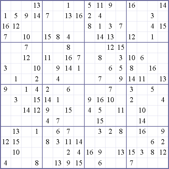 Sudoku Weekly - medium Puzzle