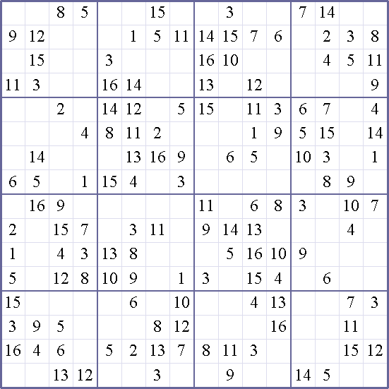 Sudoku Weekly - medium Puzzle