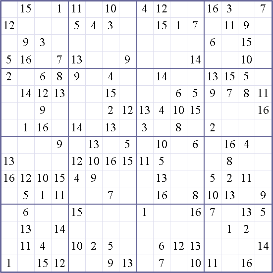 Sudoku Weekly - medium Puzzle