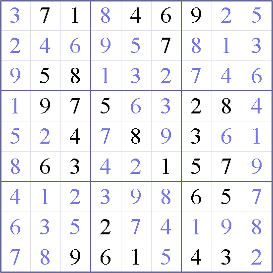 Sudoku Weekly - medium Puzzle